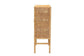 Vivan Modern Bohemian Natural Brown Rattan and Mahogany Wood 3-Shelf Storage Cabinet FredCo