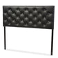 Viviana Modern and Contemporary Black Faux Leather Upholstered Button-tufted Full Size Headboard FredCo