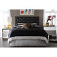 Viviana Modern and Contemporary Black Faux Leather Upholstered Button-tufted Full Size Headboard FredCo