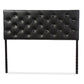 Viviana Modern and Contemporary Black Faux Leather Upholstered Button-tufted Full Size Headboard FredCo