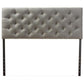 Viviana Modern and Contemporary Grey Fabric Upholstered Button-tufted Full Size Headboard FredCo