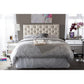 Viviana Modern and Contemporary Light Beige Fabric Upholstered Button-tufted Queen Size Headboard FredCo
