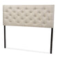 Viviana Modern and Contemporary Light Beige Fabric Upholstered Button-tufted Queen Size Headboard FredCo
