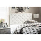 Viviana Modern and Contemporary White Faux Leather Upholstered Button-tufted Queen Size Headboard FredCo