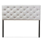 Viviana Modern and Contemporary White Faux Leather Upholstered Button-tufted Queen Size Headboard FredCo