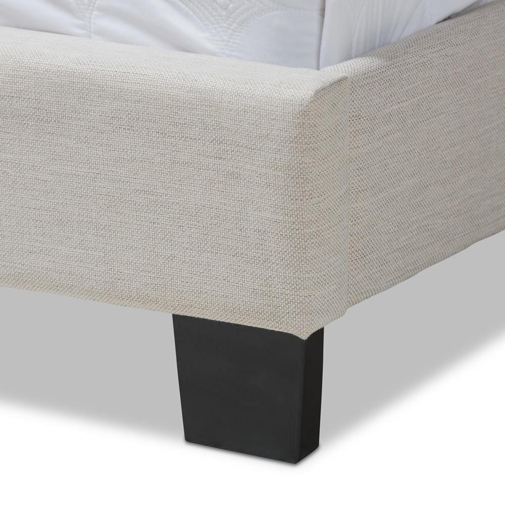 Vivienne Modern and Contemporary Light Beige Fabric Upholstered Full Size Bed FredCo