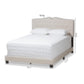 Vivienne Modern and Contemporary Light Beige Fabric Upholstered Full Size Bed FredCo