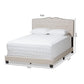 Vivienne Modern and Contemporary Light Beige Fabric Upholstered Full Size Bed FredCo