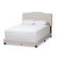 Vivienne Modern and Contemporary Light Beige Fabric Upholstered Full Size Bed FredCo