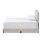 Vivienne Modern and Contemporary Light Beige Fabric Upholstered Full Size Bed FredCo
