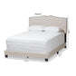 Vivienne Modern and Contemporary Light Beige Fabric Upholstered Full Size Bed FredCo