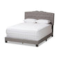 Vivienne Modern and Contemporary Light Grey Fabric Upholstered King Size Bed FredCo