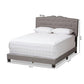 Vivienne Modern and Contemporary Light Grey Fabric Upholstered King Size Bed FredCo