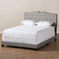 Vivienne Modern and Contemporary Light Grey Fabric Upholstered King Size Bed FredCo