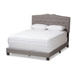 Vivienne Modern and Contemporary Light Grey Fabric Upholstered Queen Size Bed FredCo