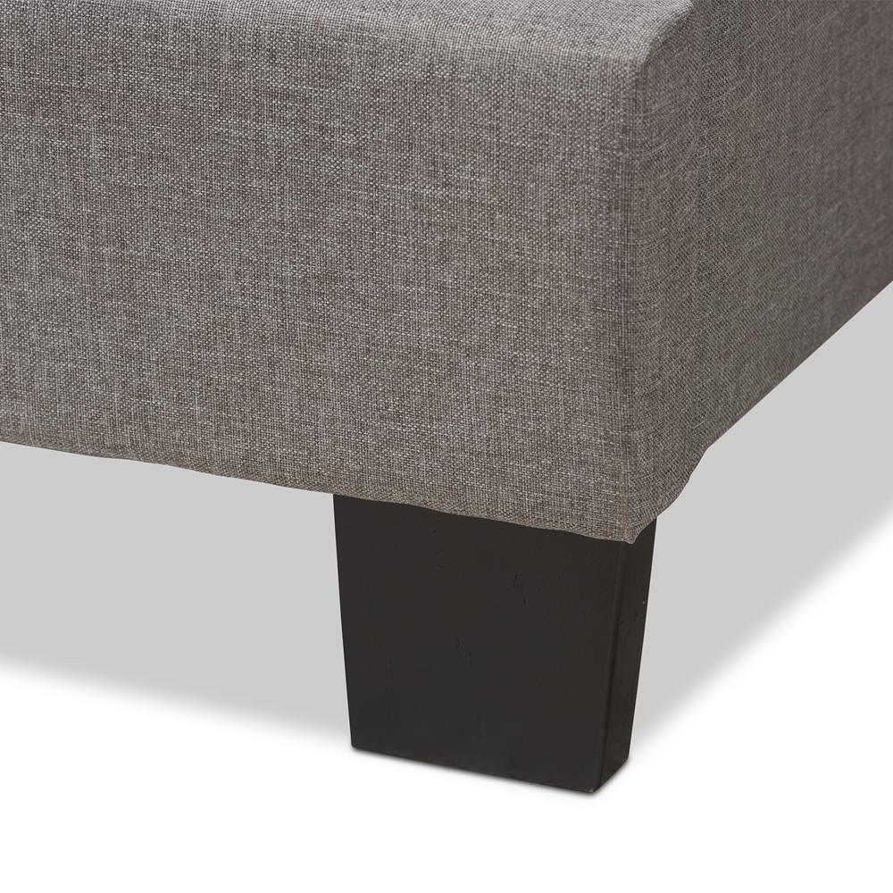 Vivienne Modern and Contemporary Light Grey Fabric Upholstered Queen Size Bed FredCo