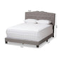 Vivienne Modern and Contemporary Light Grey Fabric Upholstered Queen Size Bed FredCo