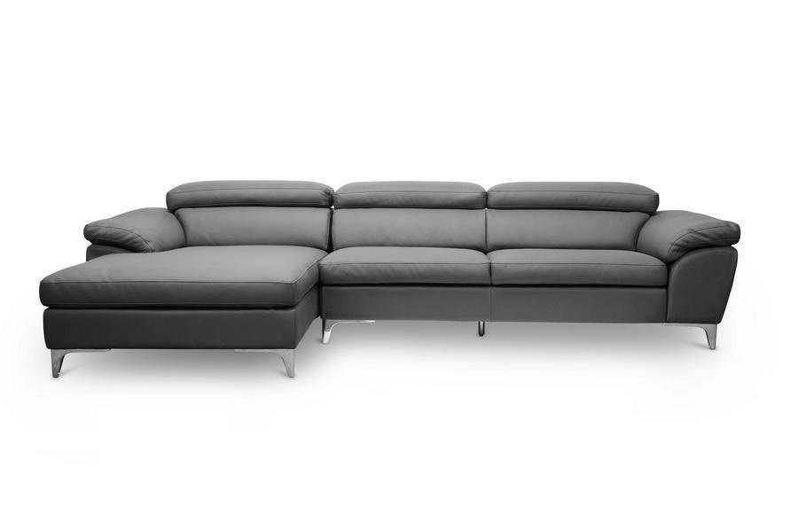 Voight Gray Modern Sectional Sofa FredCo