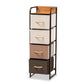 Volkan Modern Multi-Colored Fabric Upholstered and Black Metal 4-Drawer Storage Cabinet FredCo