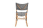Wagner Modern French Black and White Weaving and Natural Rattan Bistro Chair FredCo