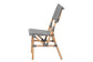 Wagner Modern French Black and White Weaving and Natural Rattan Bistro Chair FredCo