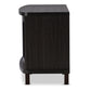 Walda 60-Inch Greyish Dark Brown Wood TV Cabinet with 2 Sliding Doors and 1 Drawer FredCo