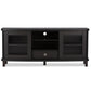 Walda 60-Inch Greyish Dark Brown Wood TV Cabinet with 2 Sliding Doors and 1 Drawer FredCo