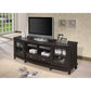 Walda 70-Inch Greyish Dark Brown Wood TV Cabinet with 2 Sliding Doors and 2 Drawers FredCo
