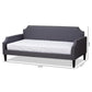 Walden Modern and Contemporary Grey Fabric Upholstered Twin Size Sofa Daybed FredCo