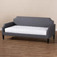 Walden Modern and Contemporary Grey Fabric Upholstered Twin Size Sofa Daybed FredCo