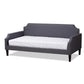 Walden Modern and Contemporary Grey Fabric Upholstered Twin Size Sofa Daybed FredCo