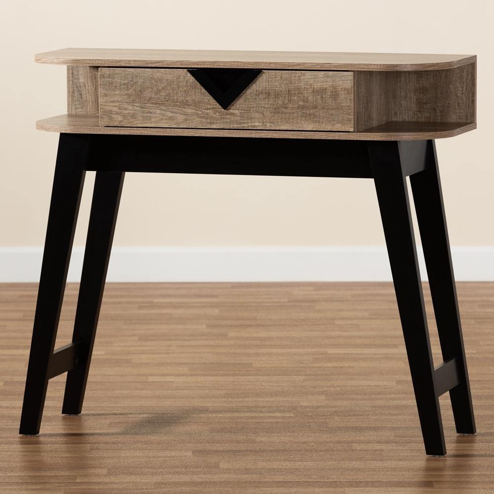 Wales Modern and Contemporary Light Brown Finished Wood 1-Drawer Console Table FredCo