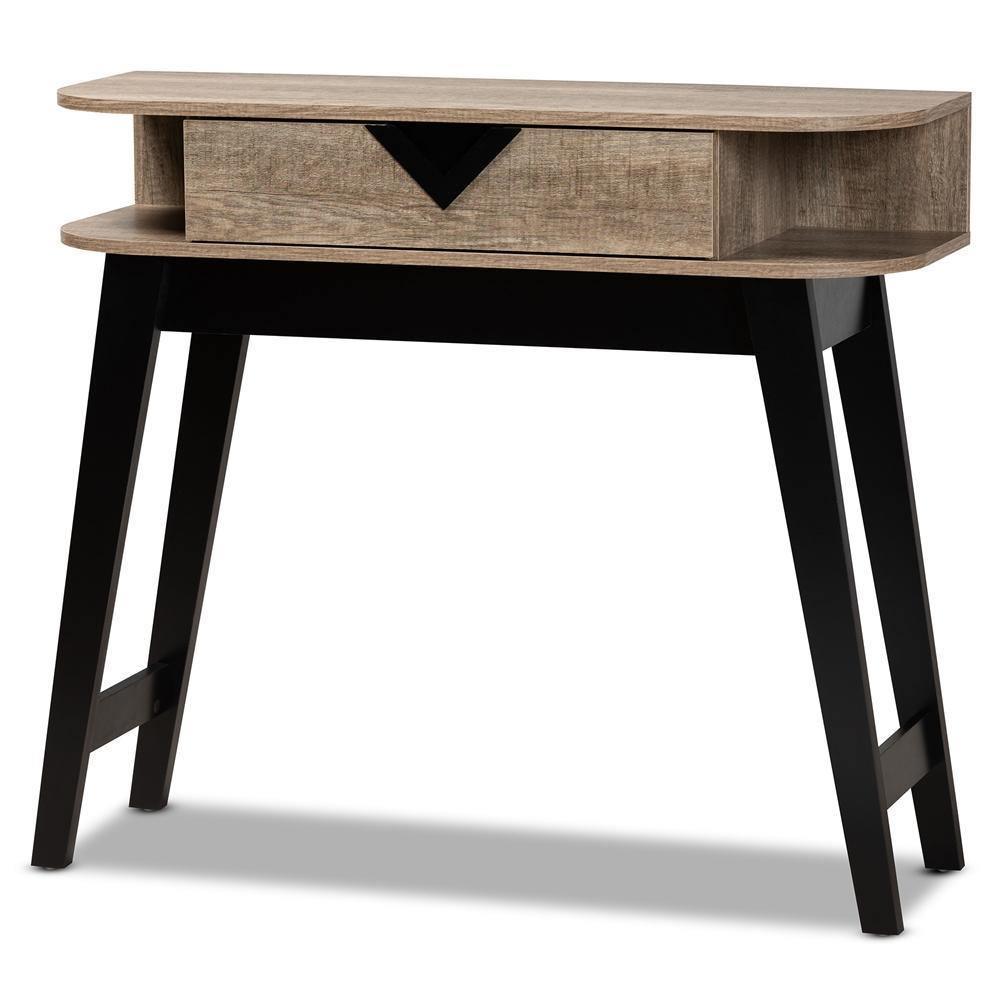 Wales Modern and Contemporary Light Brown Finished Wood 1-Drawer Console Table FredCo