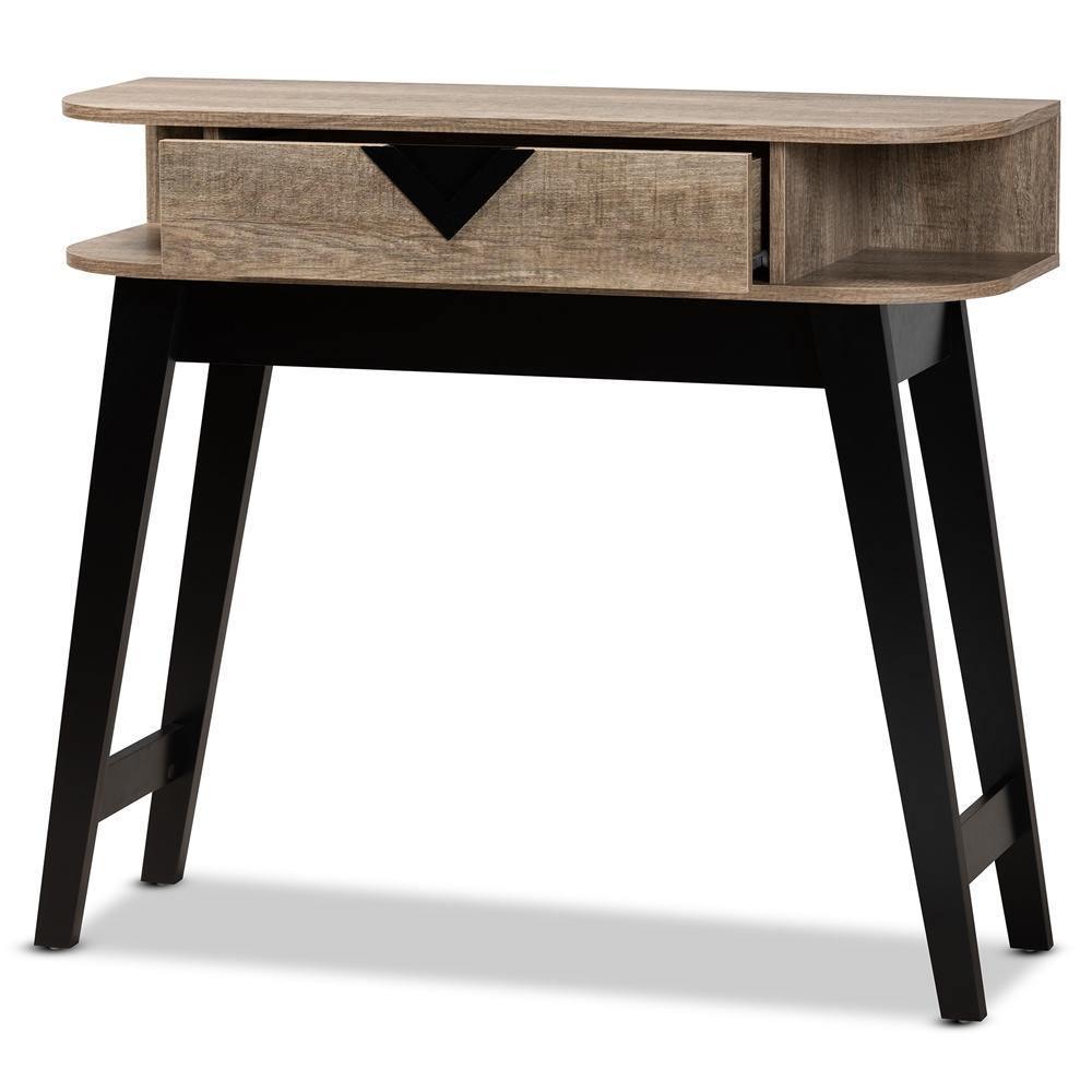 Wales Modern and Contemporary Light Brown Finished Wood 1-Drawer Console Table FredCo