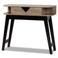 Wales Modern and Contemporary Light Brown Finished Wood 1-Drawer Console Table FredCo