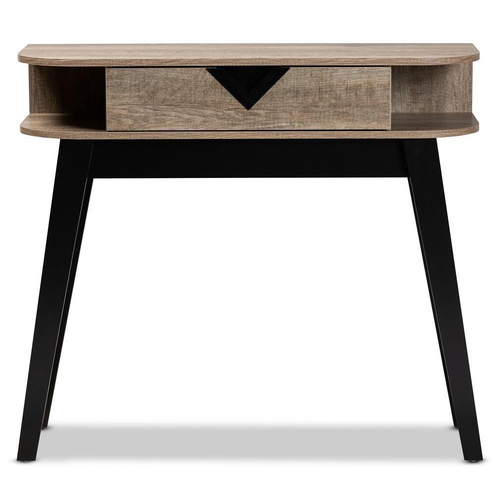 Wales Modern and Contemporary Light Brown Finished Wood 1-Drawer Console Table FredCo