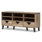Wales Modern and Contemporary Light Brown Wood 55-Inch TV Stand FredCo