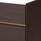 Walker Modern and Contemporary Dark Brown and Gold Finished Wood 5-Drawer Chest with Faux Marble Top FredCo