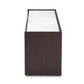 Walker Modern and Contemporary Dark Brown and Gold Finished Wood TV Stand with Faux Marble Top FredCo