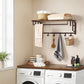 Wall 5 Hook Rack with Hanging Rail FredCo