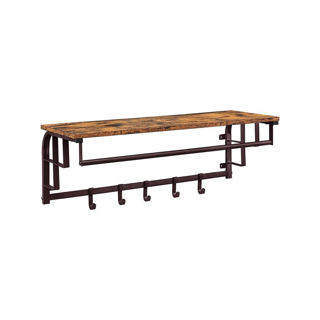 Wall 5 Hook Rack with Hanging Rail FredCo