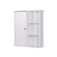 Wall Mount Bathroom Cabinet with a Door, Wooden Adjustable Shelf FredCo