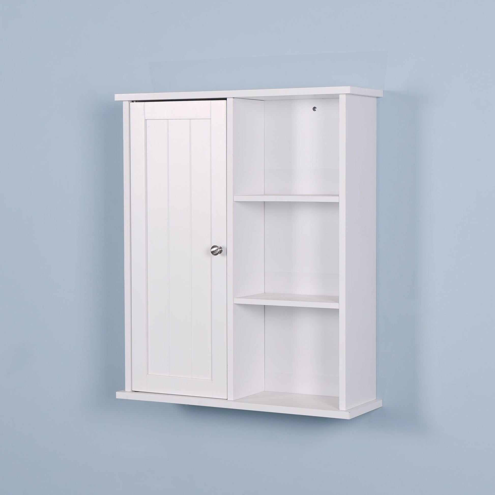Wall Mount Bathroom Cabinet with a Door, Wooden Adjustable Shelf FredCo