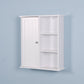 Wall Mount Bathroom Cabinet with a Door, Wooden Adjustable Shelf FredCo