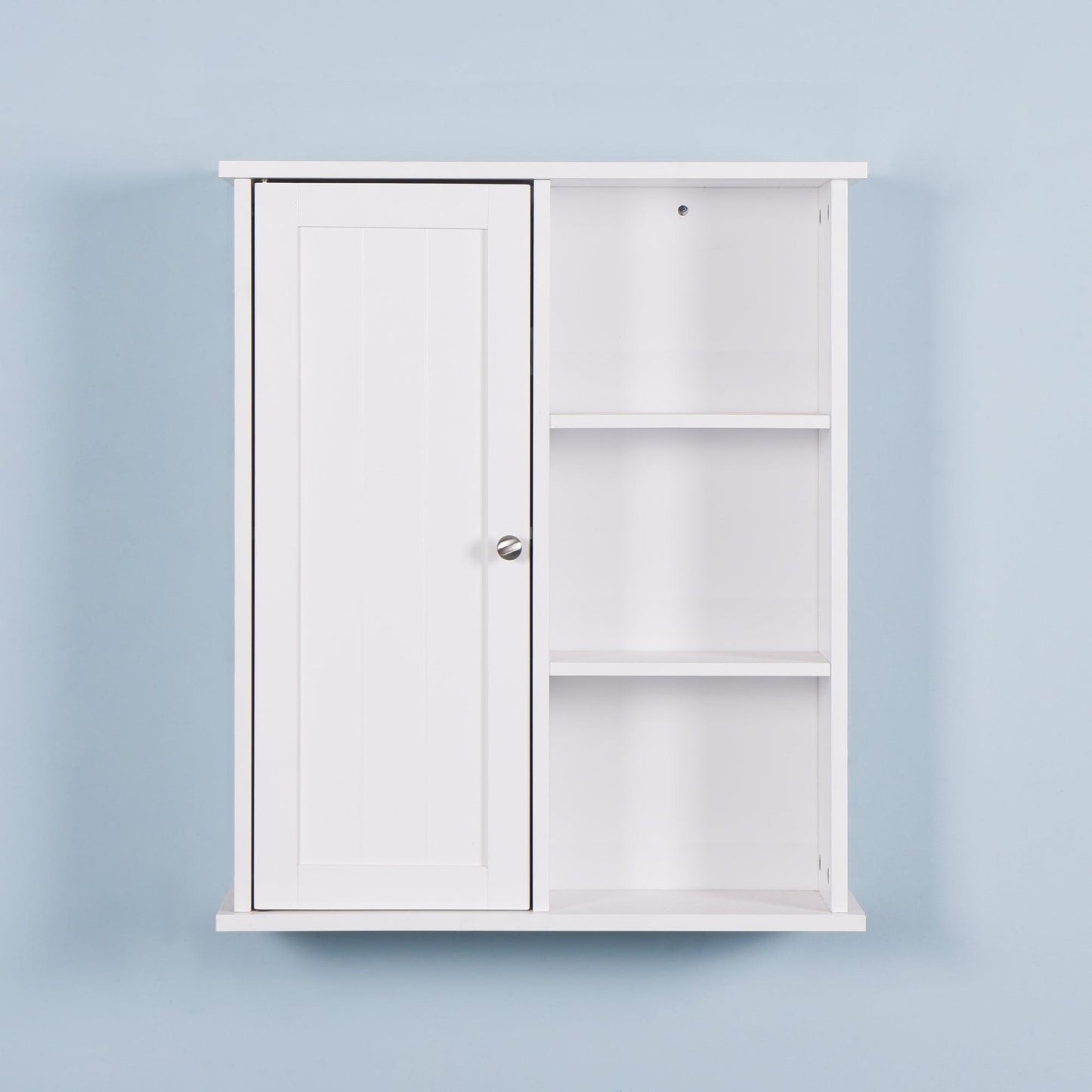 Wall Mount Bathroom Cabinet with a Door, Wooden Adjustable Shelf FredCo