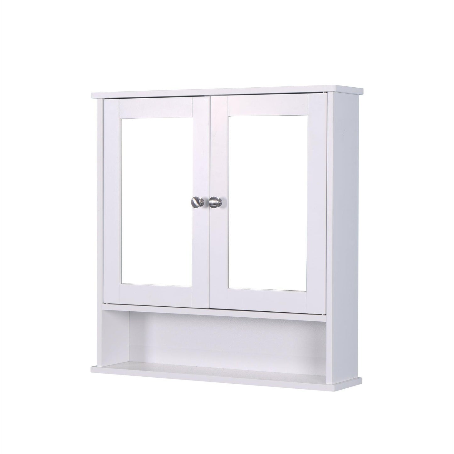 Wall Mounted Bathroom Cabinet with 2 Mirror Doors and Adjustable Shelf FredCo