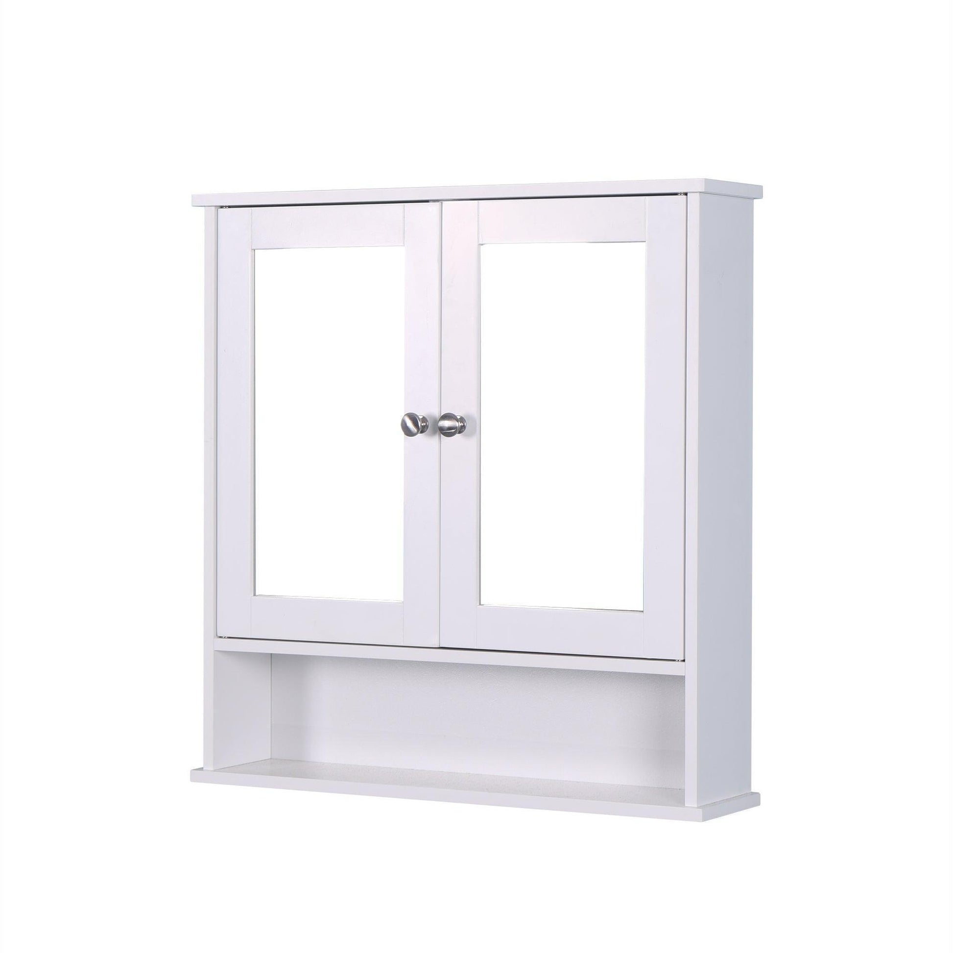 Wall Mounted Bathroom Cabinet with 2 Mirror Doors and Adjustable Shelf FredCo