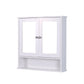 Wall Mounted Bathroom Cabinet with 2 Mirror Doors and Adjustable Shelf FredCo