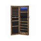 Wall-Mounted Jewelry Cabinet with Lights. 42.5" Brown FredCo