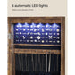 Wall-Mounted Jewelry Cabinet with Lights. 42.5" Brown FredCo